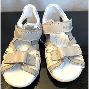 RenBut Gray Boy’s Leather Open toe Sandals Orthopedic Support EU 26/US 9.5 NEW